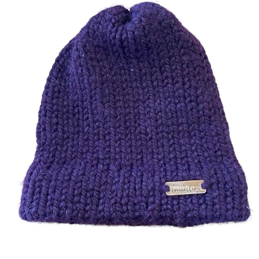 Infix connection purple wool toque/ Artisan made(5) - Picture 1 of 5